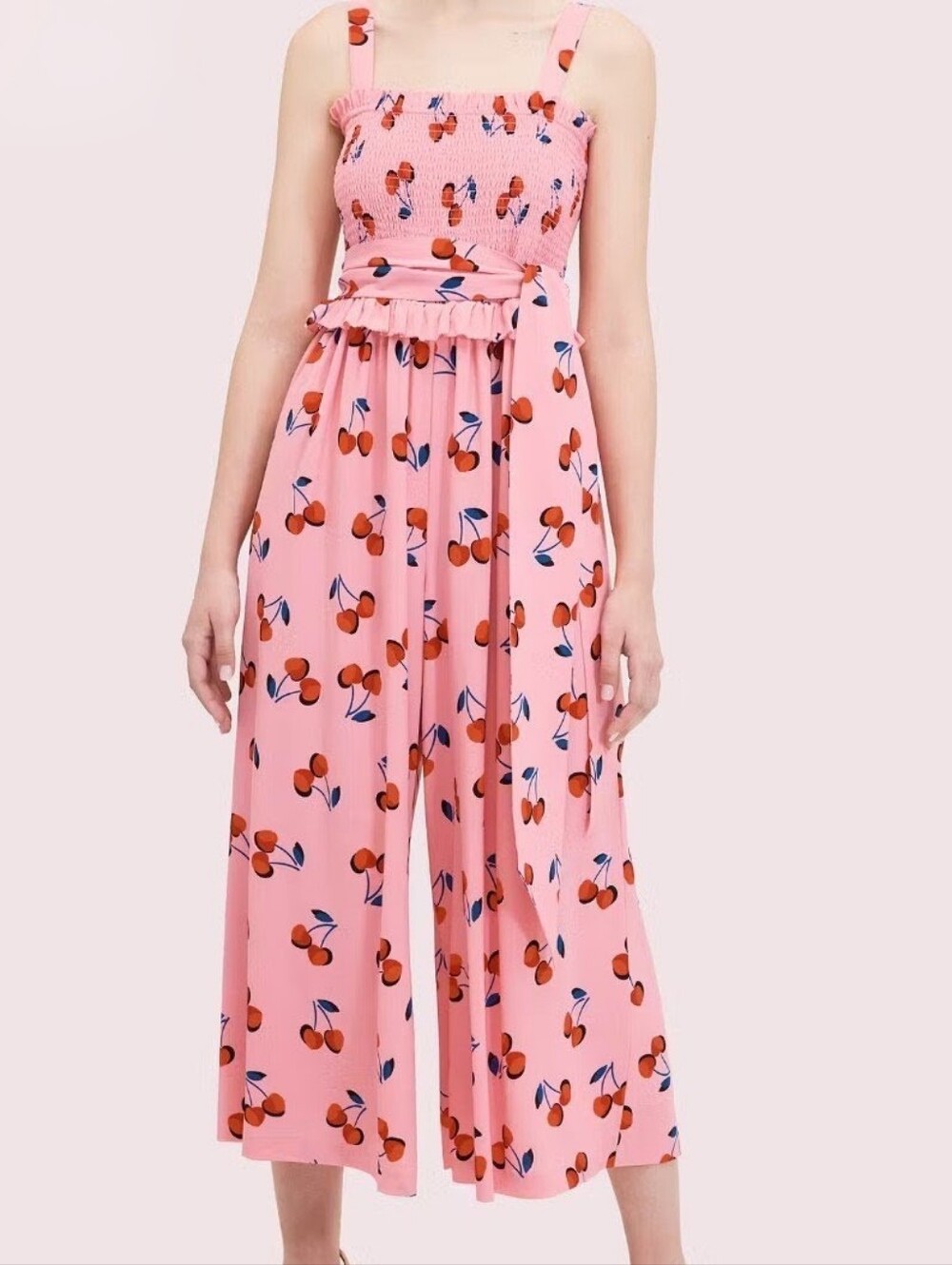 Kate Spade Rosey Carnation Cherry Toss Jumpsuit Size XS